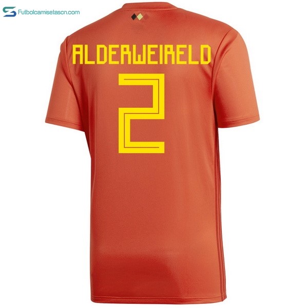 Camiseta Belgica 1ª Alderweireld 2018 Rojo